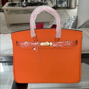 Orange Genuine Leather wirkin